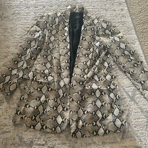 Zara Snakeskin Blazer Large